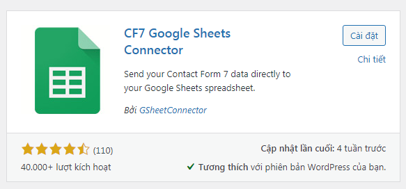 CF7 Google Sheets Connector