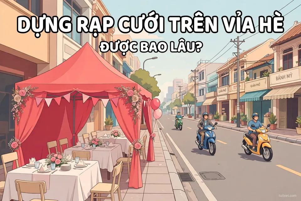 Được dựng rạp đám cưới sử dụng vỉa hè bao lâu?