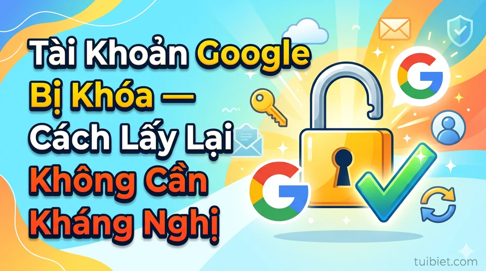 Tài Khoản Google Bị Khóa: Kiểm Tra Trường Hợp Của Bạn Trước Khi Kháng Nghị (Và Sự Thật Sau 2 Lần Kháng Nghị Trượt)