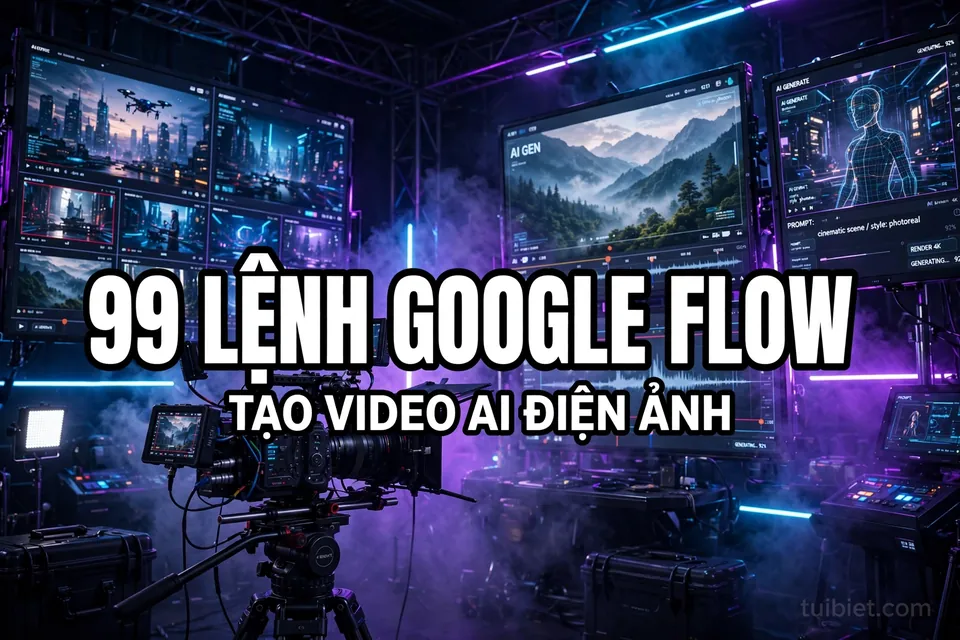 99 Lệnh Google Flow Tạo Video AI Điện Ảnh Bạn Nên Biết