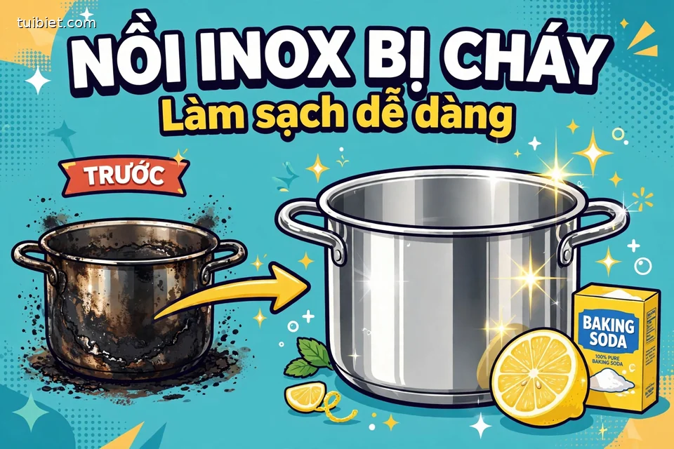 Mẹo Làm Sạch Vết Cháy Nồi Inox Đơn Giản