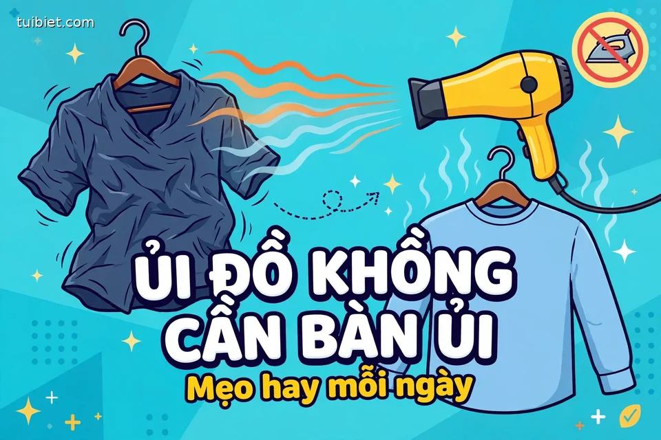 Mẹo Ủi Quần Áo Phẳng Không Cần Bàn Ủi