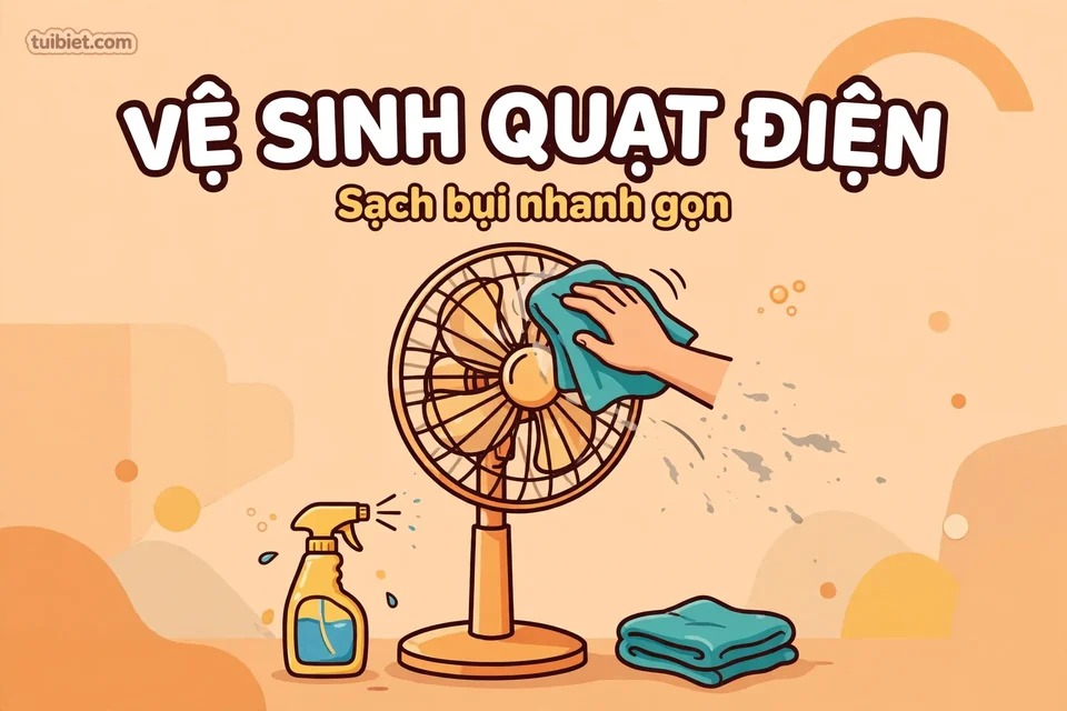 Cách Vệ Sinh Quạt Điện Bám Bụi Nhanh Gọn
