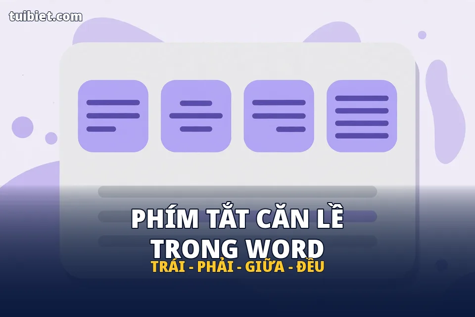 Phím Tắt Căn Lề Trong Word: Trái, Phải, Giữa, Đều Hai Bên
