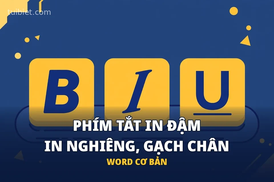Phím Tắt In Đậm, In Nghiêng, Gạch Chân Trong Word